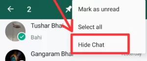 GB WhatsApp में Chat Hide कैसे करे 