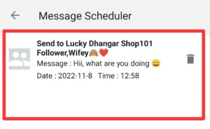 GB WhatsApp में Message Schedule कैसे करे 